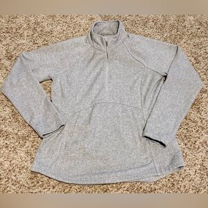 Kyodan Quarter Zip Pullover, light gray, very soft, size large.  EUC